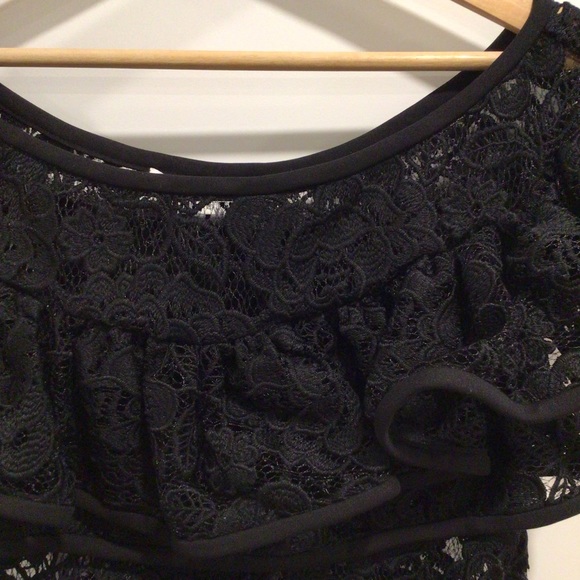 Alexis Crista Black, ruffled off the shoulder top. Size XS. - Picture 7 of 7